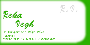 reka vegh business card